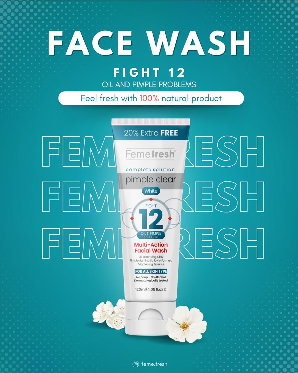 Feme Fresh Pimple Clear Face Wash