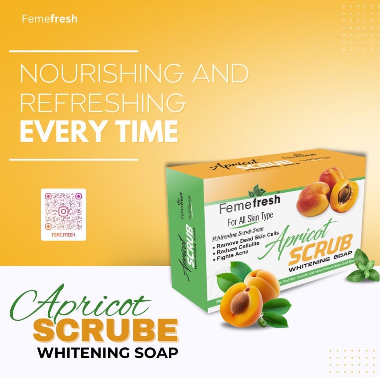 Feme Fresh Apricot Scrub Soap